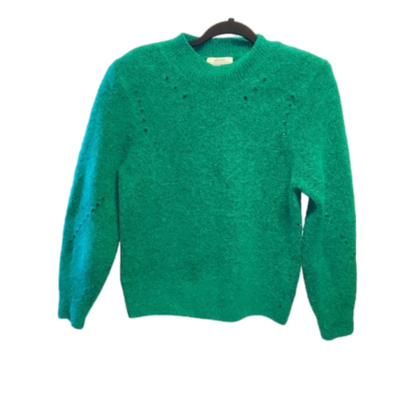 & other stories green structured alpaca blend sweater - Picture 1 of 10